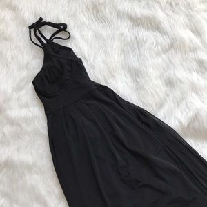 Flattering strappy black dress, never worn